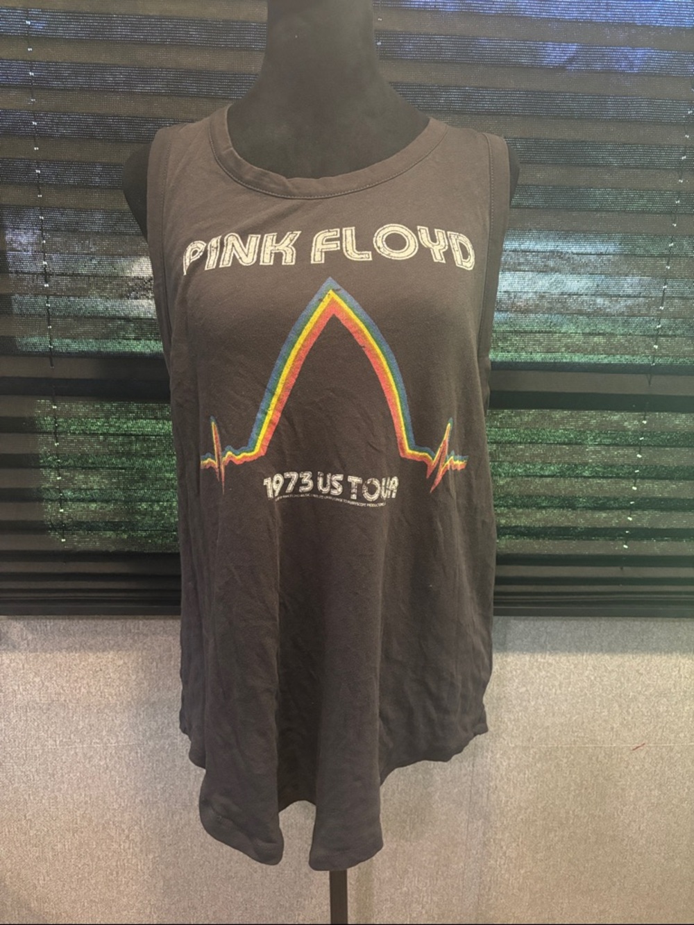 CHASER Pink Floyd Dark Side of The Moon Graphic Print Cotton Concert Tank WN LRG - Picture 2 of 6